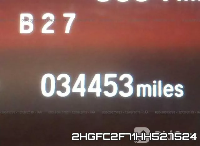 2HGFC2F71HH527524 фото 8