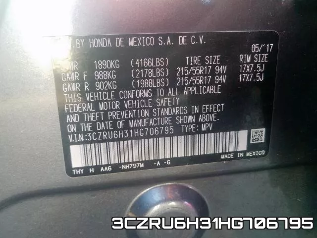 3CZRU6H31HG706795 фото 2