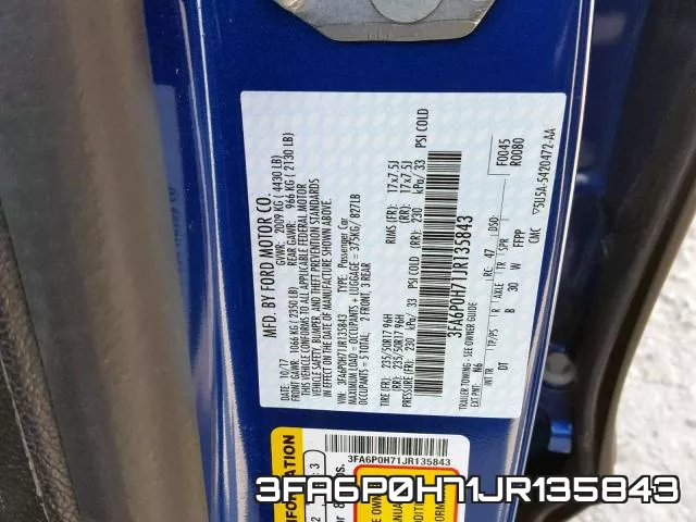 3FA6P0H71JR135843 фото 2
