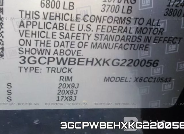 3GCPWBEHXKG220056 фото 7