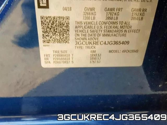 3GCUKREC4JG365409 фото 2