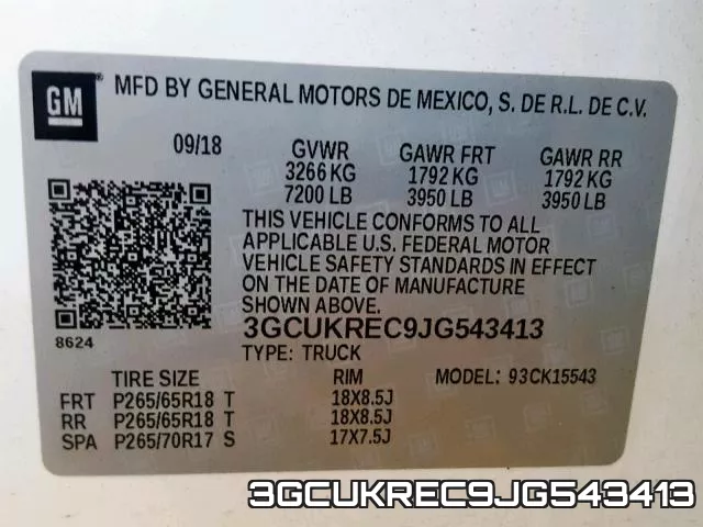3GCUKREC9JG543413 фото 2