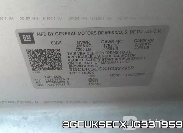 3GCUKSECXJG337959 фото 10