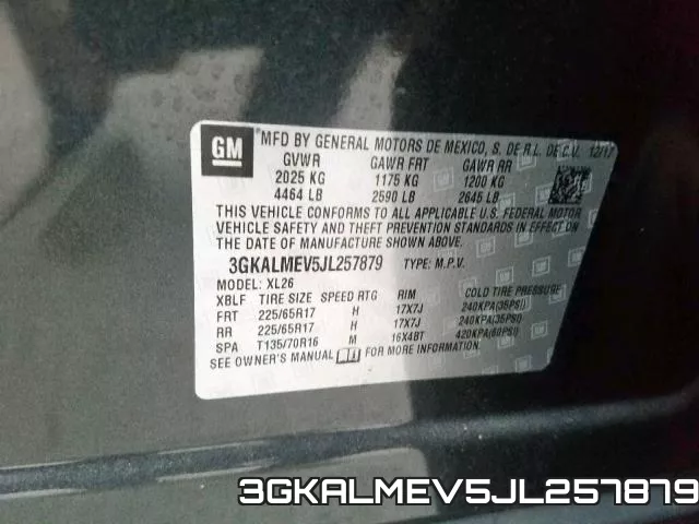 3GKALMEV5JL257879 фото 2