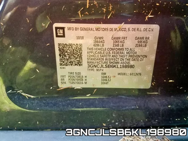 3GNCJLSB6KL198980 фото 2