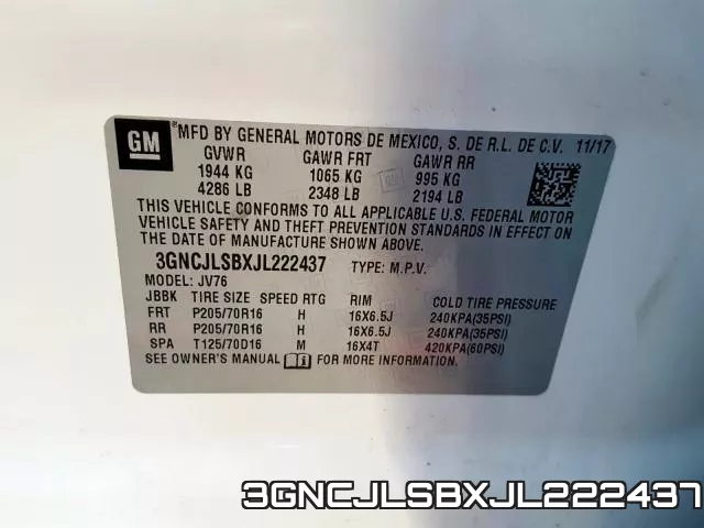 3GNCJLSBXJL222437 фото 2
