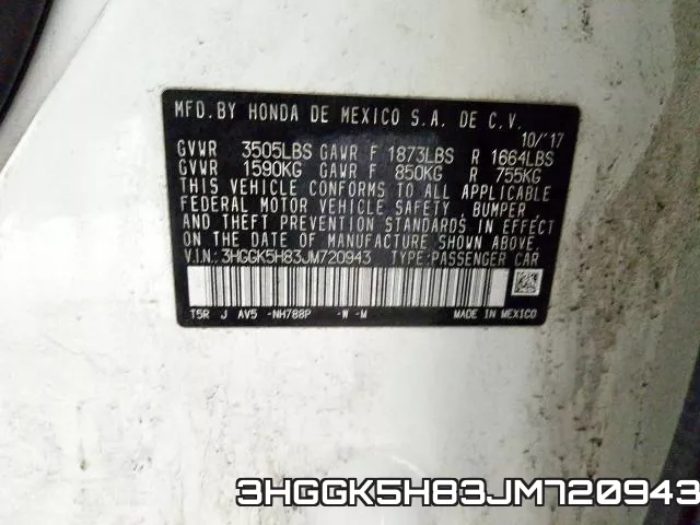 3HGGK5H83JM720943 фото 2