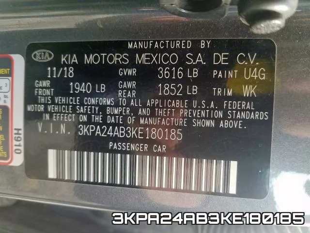 3KPA24AB3KE180185 фото 2