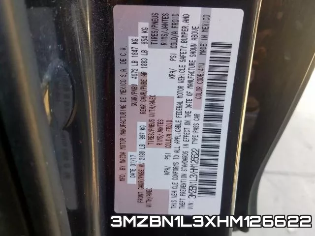 3MZBN1L3XHM126622 фото 2