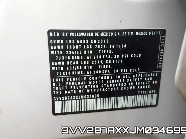 3VV2B7AXXJM034695 фото 2