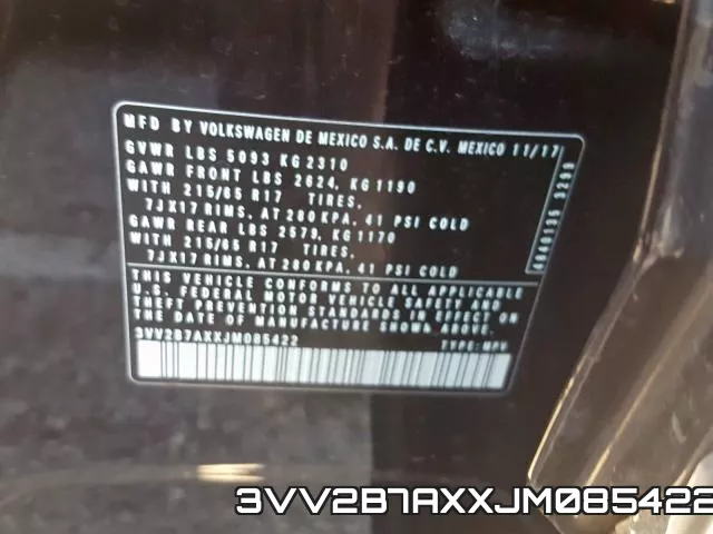 3VV2B7AXXJM085422 фото 2