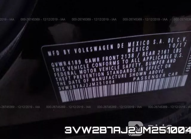 3VW2B7AJ2JM251004 фото 10