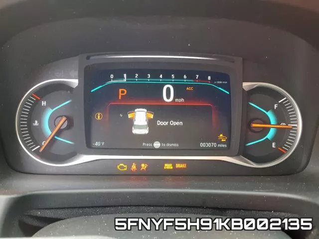 5FNYF5H91KB002135 фото 8