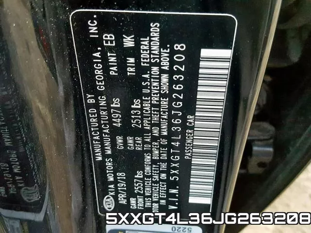 5XXGT4L36JG263208 фото 2