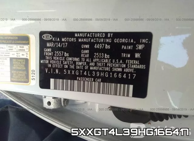 5XXGT4L39HG166417 фото 7