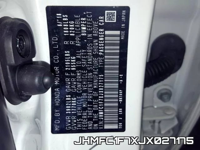 JHMFC1F7XJX027175 фото 2