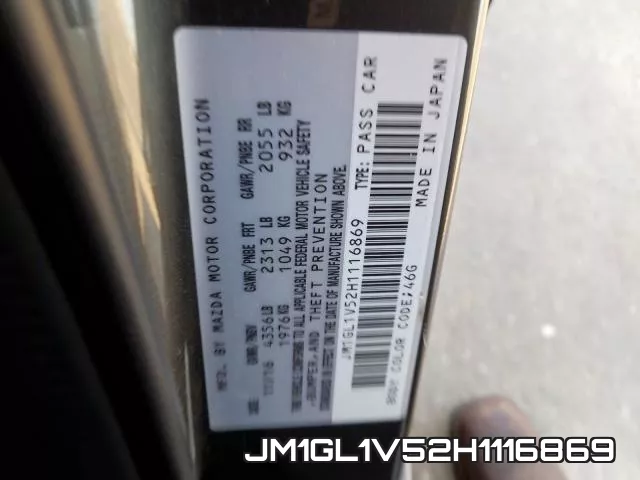 JM1GL1V52H1116869 фото 2