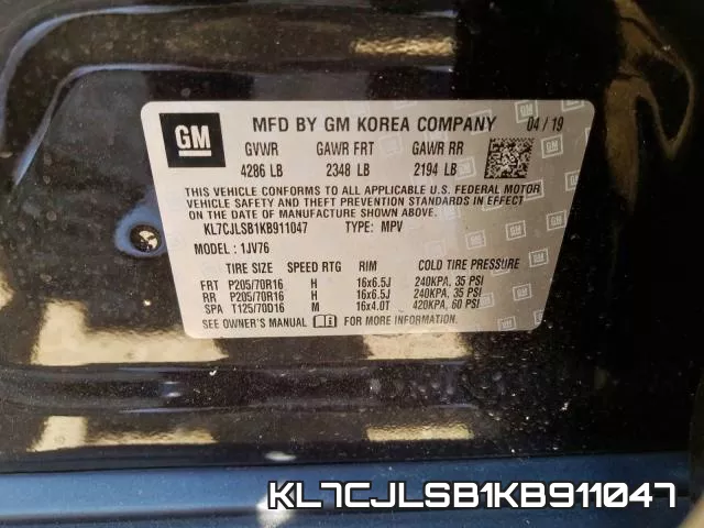 KL7CJLSB1KB911047 фото 2