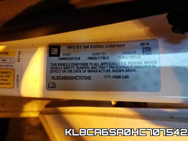 KL8CA6SA0HC707542 фото 2