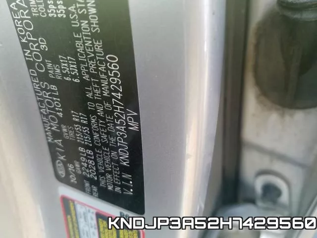 KNDJP3A52H7429560 фото 2