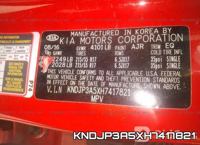 KNDJP3A5XH7417821 фото 8