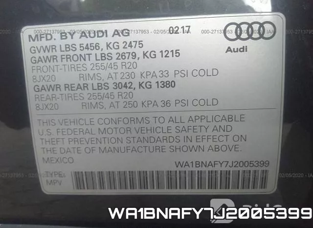 WA1BNAFY7J2005399 фото 9