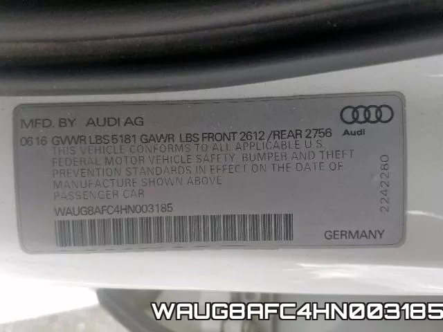 WAUG8AFC4HN003185 фото 2