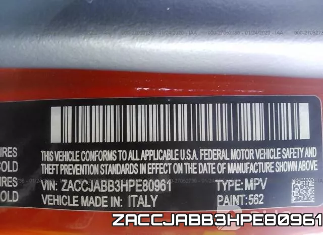ZACCJABB3HPE80961 фото 7