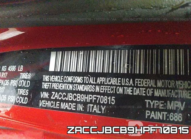 ZACCJBCB9HPF70815 фото 10