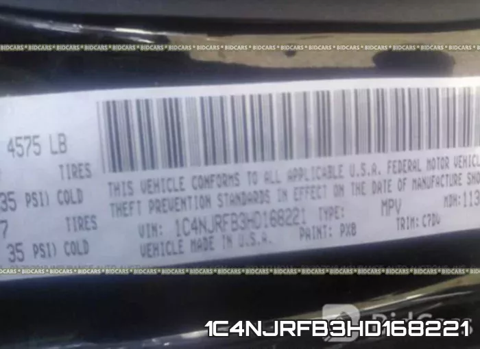 1C4NJRFB3HD168221 фото 10
