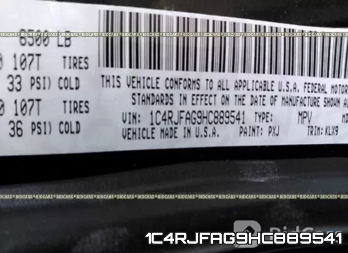 1C4RJFAG9HC889541 фото 10