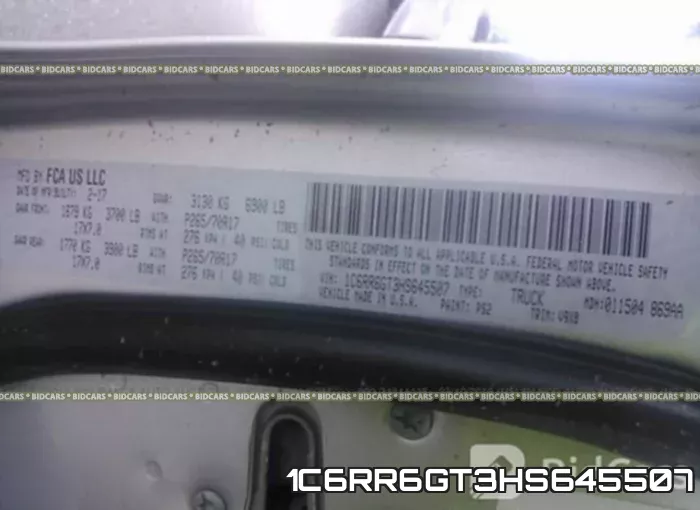 1C6RR6GT3HS645507 фото 10