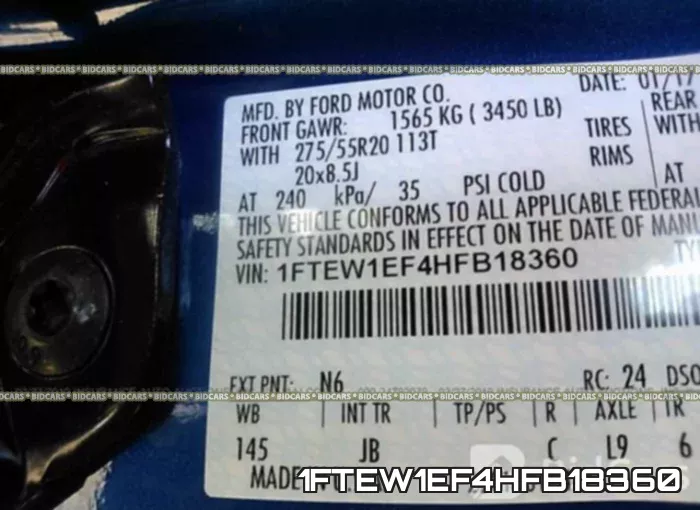 1FTEW1EF4HFB18360 фото 10
