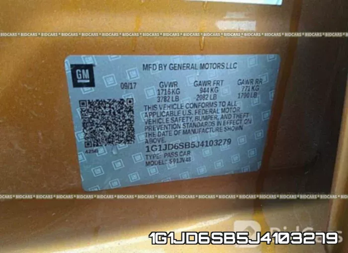 1G1JD6SB5J4103279 фото 10