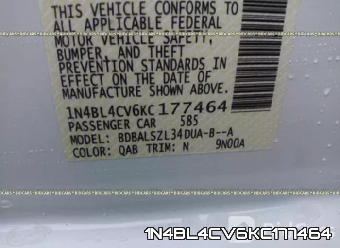 1N4BL4CV6KC177464 фото 10