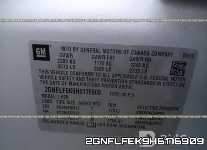 2GNFLFEK9H6176909 фото 10
