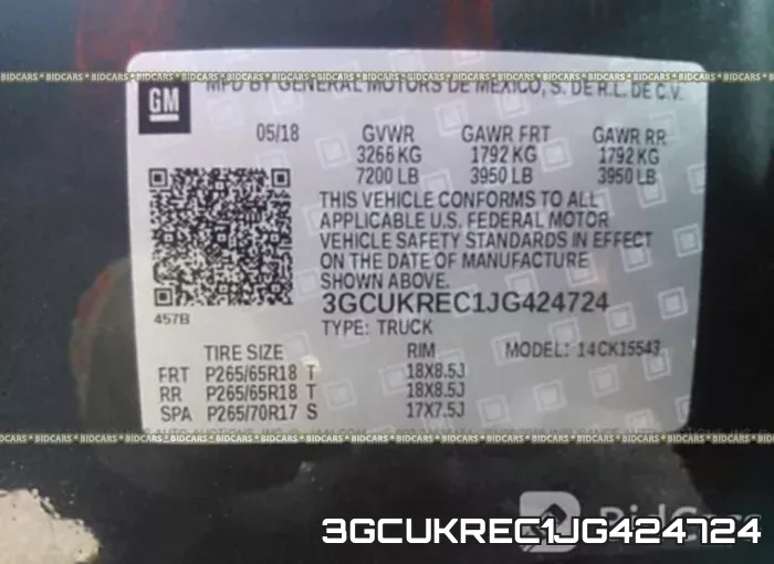 3GCUKREC1JG424724 фото 10