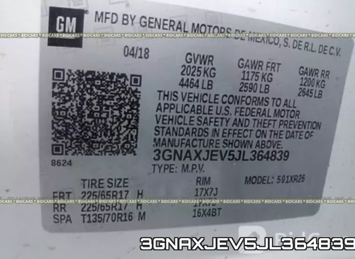 3GNAXJEV5JL364839 фото 10