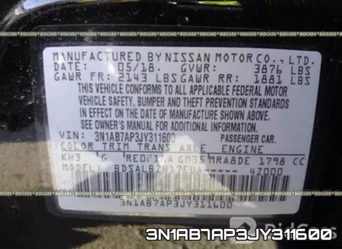 3N1AB7AP3JY311600 фото 10