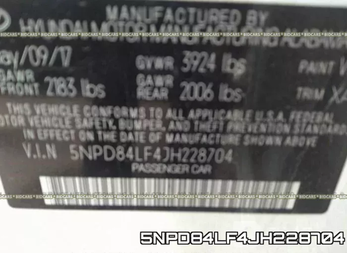 5NPD84LF4JH228704 фото 10