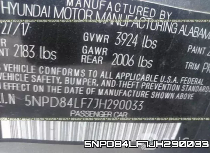 5NPD84LF7JH290033 фото 10