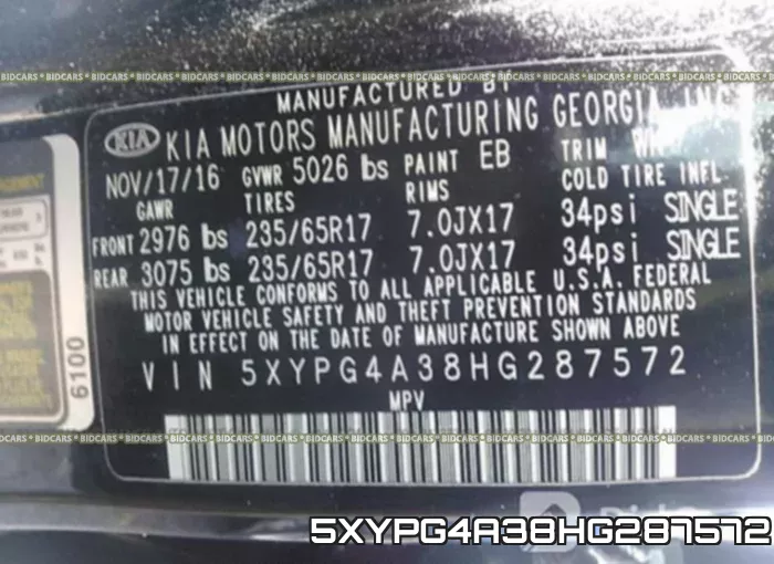 5XYPG4A38HG287572 фото 10