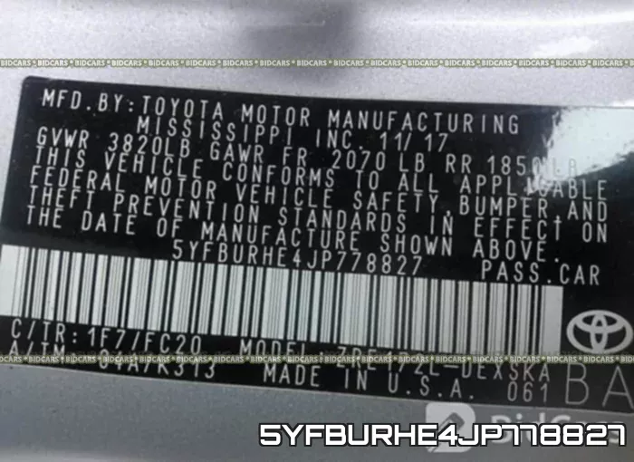 5YFBURHE4JP778827 фото 10