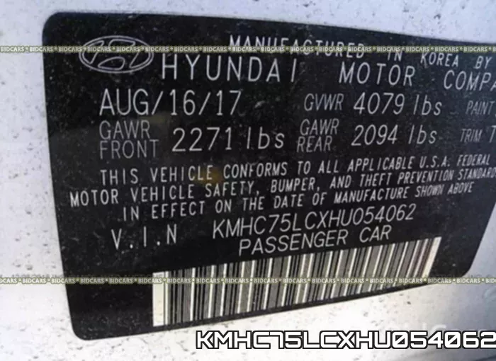 KMHC75LCXHU054062 фото 10