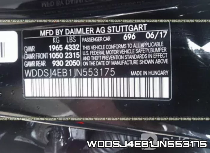 WDDSJ4EB1JN553175 фото 10