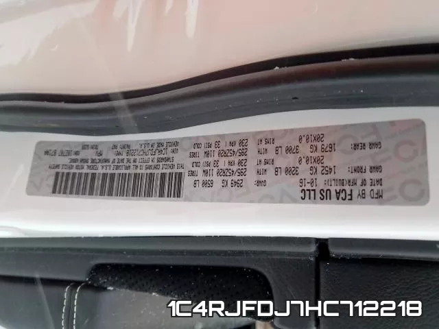 1C4RJFDJ7HC712218 фото 2