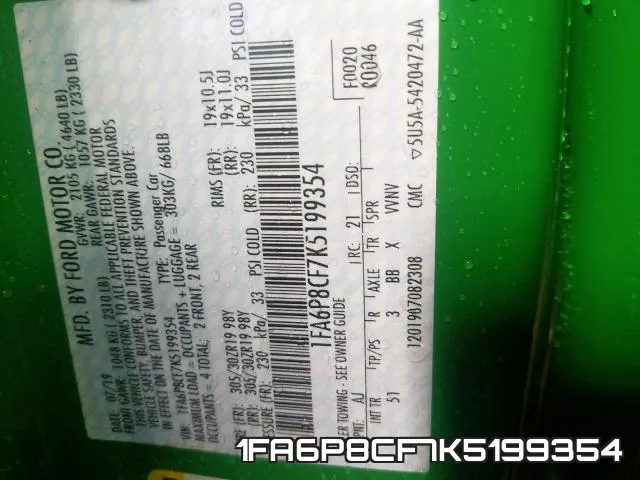 1FA6P8CF7K5199354 фото 2