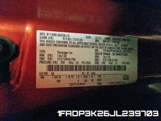 1FADP3K26JL239703 фото 2