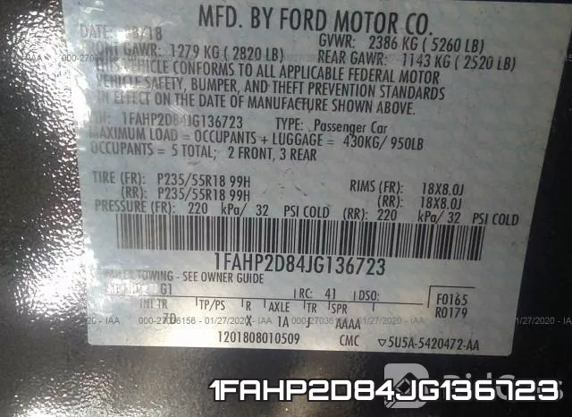 1FAHP2D84JG136723 фото 7