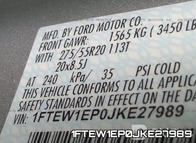 1FTEW1EP0JKE27989 фото 7